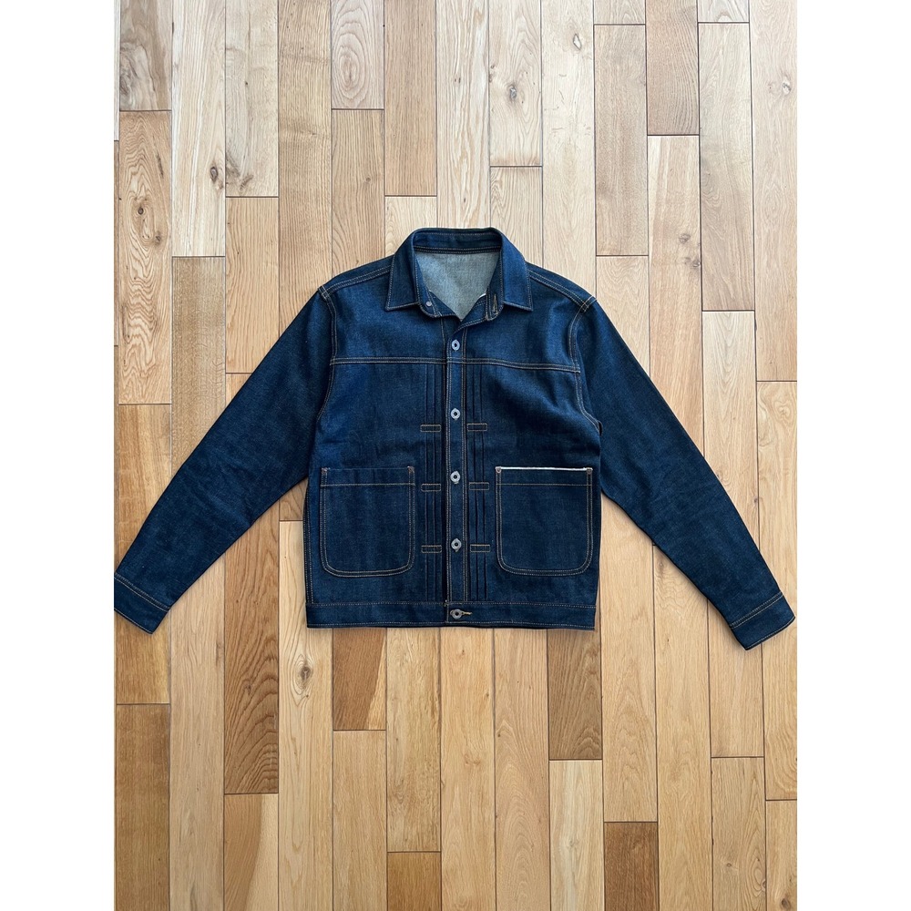 Nama Denim Japanese Selvedge Heavyweight Denim Triple Pleat Jacket Mens Size S